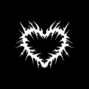 Tribal Heart Design Vinyl Sticker - Love Tattoo Style Car Water Bottle Decal - Picture 1 of 2