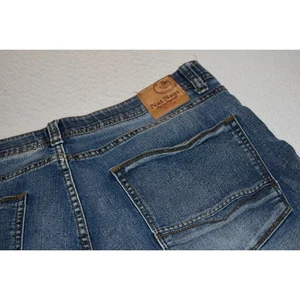 Pantalones de mezclilla elásticos de mezcla de algodón recto talla 36 x 30 Nat Nast azules para hombre - Imagen 1 de 7
