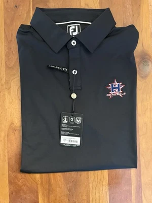 FootJoy Men’s Short Sleeve Polo Athletic Fit Black XL W/Logo NWT CG-185 - Image 1 of 2