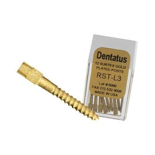 Классические позолоченные стойки Dentatus RST-L3 Surtex длиной 3 L3 1,35 мм 12/Bx - Изображение 1 из 1