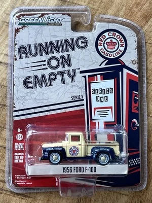 Greenlight funcionando en vacío serie 1 “Ford F-100 1956” corona roja gasolina 1:64 Foto 1 de 4
