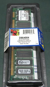 Kingston D864004 (64 MB, SDRAM, DIMM 168-pin) RAM Module - Picture 1 of 1