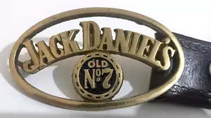 Jack Daniel's alte Nr. 7 - Messing Gürtelschnalle mit Cut-Out und Gürtel - Bild 1 von 3