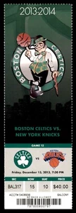 Boston Celtics vs. New York Knicks 13 dicembre 2013 biglietto stub - Foto 1 di 2