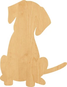 Puppy Laser Cut Out Wood Shape Craft Supply - Woodcraft Cutout - Picture 1 of 1