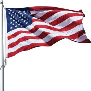 American Flag 5x8' Heavy Duty Polyester - Made in USA - Sewn Stripes Embroidered - Picture 1 of 4