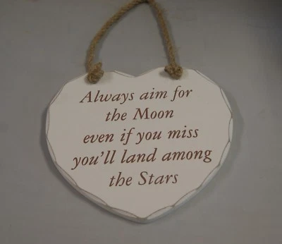 Letreros de casa letreros inspiradores de corazón placa colgante de pared. "TIERRA ENTRE ESTRELLAS" Foto 1 de 2