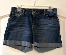 Jordache Women Denim Cuffed Shorts Size 10