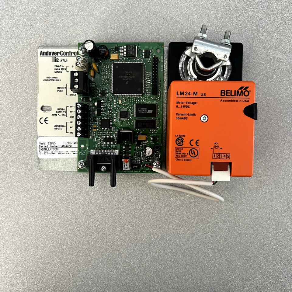 Belimo Andover Controls B3885 VAV Controller w/ Actuator Transducer Transmitter - Image 1 of 1