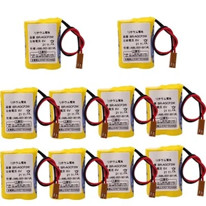 10 Pack BR-AGCF2W 6V PLC Battery For FANUC A98L-0031-0011 CNC Machine with Plug - Picture 1 of 6