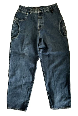 Vintage BOSS Baggy JEANS Mens 38 x 34 Hip Hop SKATER Streetwear Y2K 90s WIDE LEG - Image 1 of 4