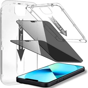 Privacy Screen Protector for iPhone 14/13/13 Pro Flawless Automatic Alignment - Picture 1 of 7