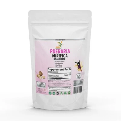 Pueraria Mirifica Herb Pure Organic Herbal 500 mg Kwao Krua Kao 100 Capsules - Image 1 of 4