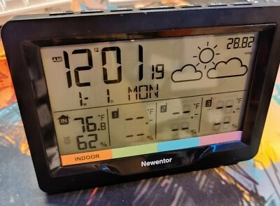Newentor Weather Station Wireless Digital Indoor Outdoor Thermometer with Alarm - Image 1 of 4