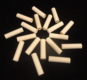 LOT OF TWO 0.575" OD x 2.190” HIGH PURITY ALUMINA CERAMIC TUBE No.: 195 - Picture 1 of 11