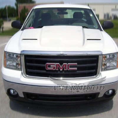 Fits GMC Sierra 2500HD 2007-2010 Cowl Type-1 Style Functional Ram Air Hood Foto 1 de 4