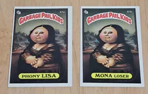 1985 Garbage Pail Kids GPK Series 2 67a Phony Lisa and 67b Mona Loser - Picture 1 of 5