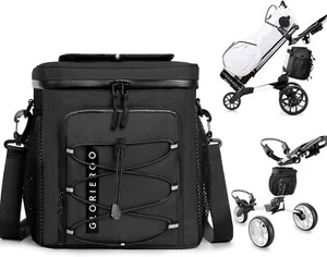 Golf Cart Cooler Bag Insulated - 12-Can Leakproof Soft 9L, Black  - Picture 1 of 6