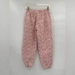 Gap x LoveShackFancy kids pink floral logo joggers pull on pants size m - Picture 1 of 5