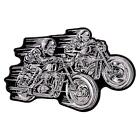 Zz Riders Cafe Outlaw Anarchy Embroidered 10*7 Inch Iron On Mc Bike