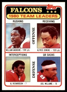 1981 TOPPS- WILLIAM ANDREWS/ALFRED JENKINS/AL RICHARDSON/JOEL WILLIAMS ATLANTA