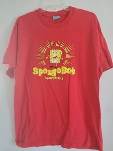 Vintage 2001 Y2K XL Spongebob Squarebriefs Squarepants Cartoon Promo T-Shirt - Picture 1 of 5