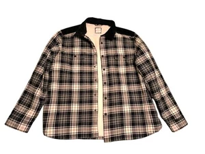 Marks and Spencer Men's Black Fleece Lined Shirt Overshirt Jacket Size 3XL - Picture 1 of 13