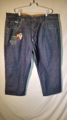 LR Gears By LRG Hombres Capri Denim Azul 42 Denim Power To All People Tiro Alto Cremallera Foto 1 de 4