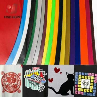 A4 Sheet PU Heat Transfer Vinyl Iron on Fabric T-shirt Hot Press Film For Cut - Image 1 of 4