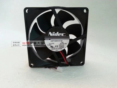 Nidec 8025 8CM 12V 0.38A double ball chassis cooling fan L80T12NS1A7-57 - Image 1 of 4