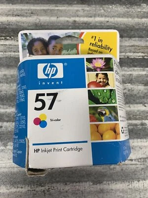 Cartucho de tinta tricolor HP 57 C6657AN genuino nuevo expirado agosto 2008 Foto 1 de 4