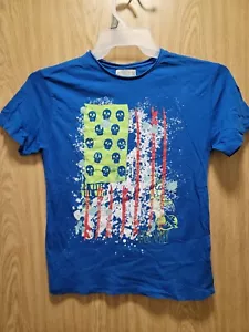 Zara Jungen ~ Totenkopf T-Shirt mit "toller Sommer ~ Gr. 9/10 - Bild 1 von 4