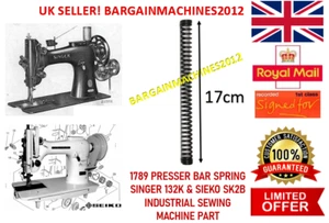 MÁQUINA DE COSER INDUSTRIAL SINGER 132K&SEIKO SK2B CON BARRA PRENSADORA DE PIE 1789 - Imagen 1 de 3
