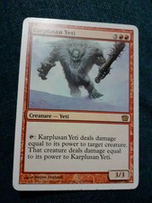 ⭐ 1, Karplusan Yeti Ninth Edition MTG Magic the Gathering Red Rare (H12)