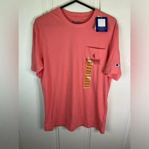CHAMPION T-Shirt rosa/koralle Grafik WYOMING COWBOYS Baumwolle Größe Medium - Bild 1 von 9