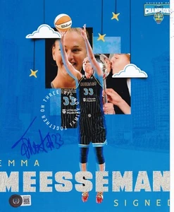 EMMA MEESSEMAN signed (CHICAGO SKY) WNBA basketball 8X10 photo BECKETT BF81431 - Picture 1 of 1