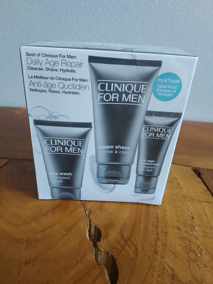Clinique Para Hombre Edad Diaria Reparación Viaje Set Nuevo Precintado Foto 1 de 2