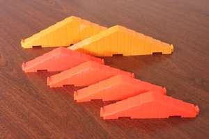 Lincoln Logs ROOF Trusses 2 and 3 Notch Pieces Orange and Red LOT of 6 - Picture 1 of 1