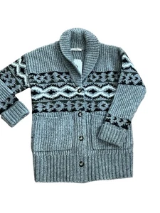 Lavendel Stamm Design Damen Western Cowichan Druck Long Cardigan Pullover Neu mit Etikett - Bild 1 von 7