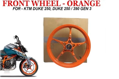 "250 / Duke 250 & 390 Gen 3 Orange Front Aluminum Wheel" Fit For KTM Duke Foto 1 de 4