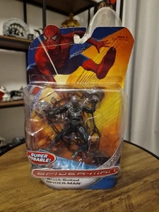 Marvel Spiderman 3 Super Poseable Black Suited Spiderman Tobey Maguire Rare... - Picture 1 of 10