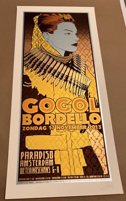 Póster Gogol Bordello Amsterdam 2013 Chuck Sperry serigrafía xx/125 firmado raro Foto 1 de 4