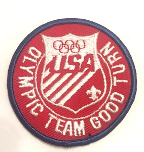 USA Olympia Team Good Turn Olympics & Boy Scouts Vintage Patch Olympic Rings  - Bild 1 von 5