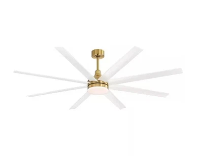 Breezary Archer 72 in. LED Indoor White-Blade Gold Ceiling Fans w/Light & Remote - Image 1 of 4