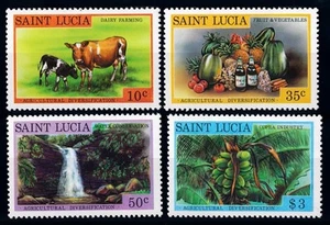[65166] St. Lucia 1979 Flora plants fruits Farm animals cows dairy  MNH - Picture 1 of 1