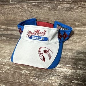 Big Head Golf Visor Red White Blue Golfing Hat Adjustable Visor - Picture 1 of 6