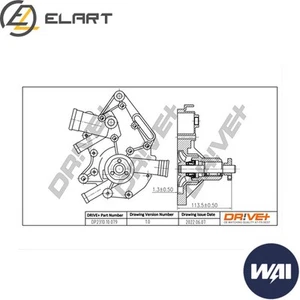 WATER PUMP ENGINE COOLING DP2310.10.079 FOR RENAULT 4/Box/Body/MPV 5/Hatchback - Picture 1 of 6