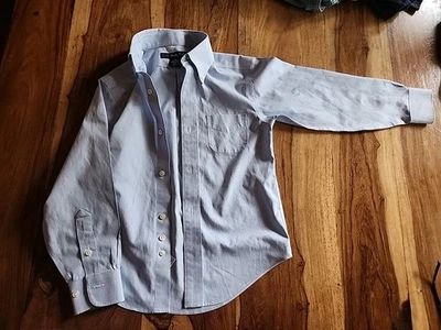 Brooks Brothers Boys 6 Blue Plaid Long Sleeve Button Up Dress Shirt No Iron  - Image 1 of 4