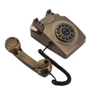 WX-3123 Antyczny brąz Telefon Telefon stacjonarny Telefon stacjonarny Biurkowy Dzwoniący Dom Offi CB - Zdjęcie 1 z 13