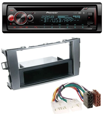 Pioneer MP3 DAB CD Bluetooth USB Autoradio für Toyota Auris 07-12 anthrazit-grau - Bild 1 von 4